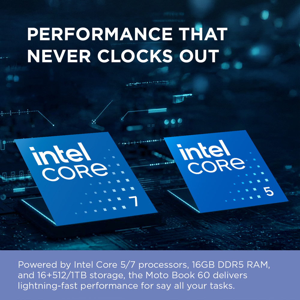 MOTOROLA Motobook 60 Full Metal OLED (i7 14th Gen) Intel Core 7 Series ...