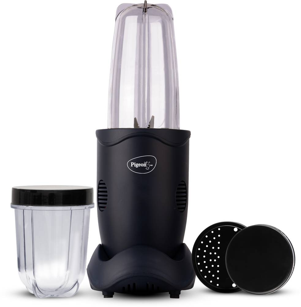 Pigeon NUTRI MASTER 400 W Juicer Mixer Grinder  (16466 | 2 Jars | Black)