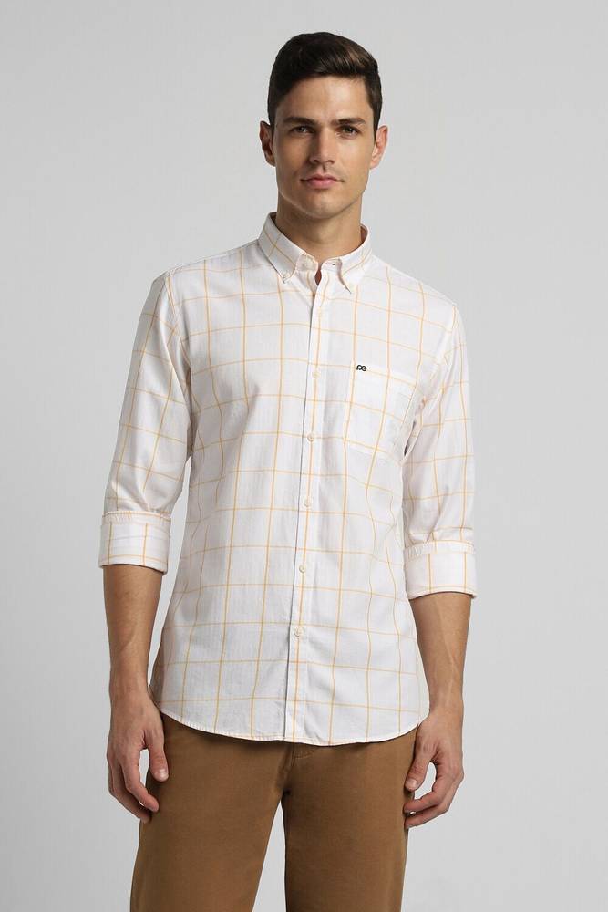 PETER ENGLAND Men Checkered Casual White Shirt - Buy PETER ENGLAND Men ...