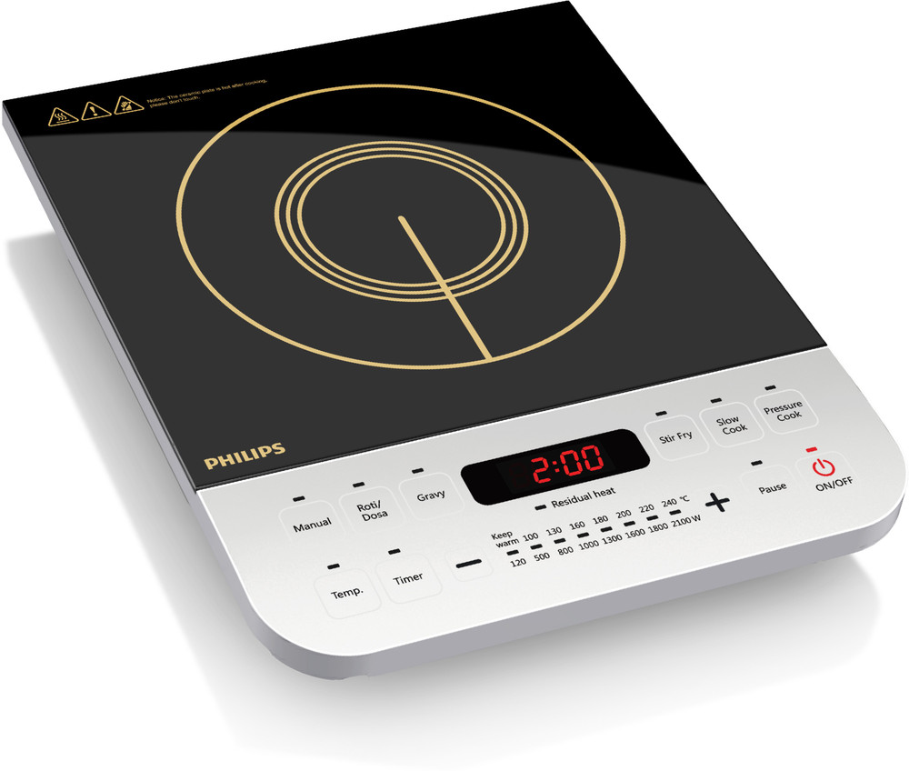 philips 2100 w induction cooktop push button
