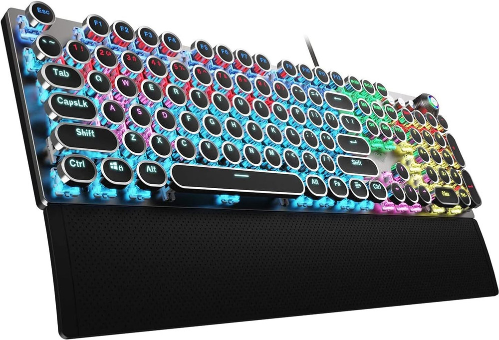 Aula Aula F2088 Wired USB Standard Gaming Keyboard Compatible with Desktop, Laptop, Mac (Black)