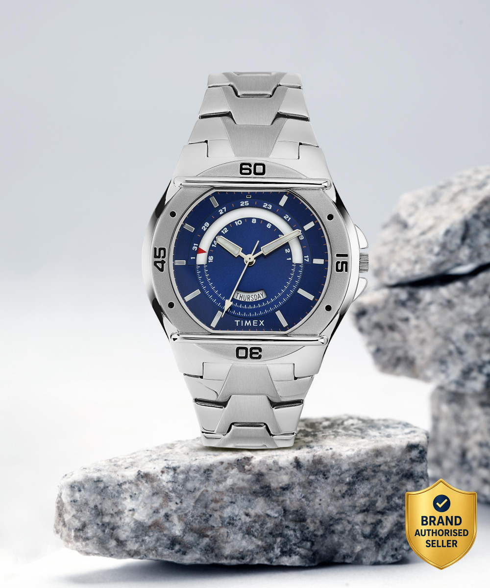 TIMEX Round 44mm Blue Dial Analog Watch  - For Men TW000EL08