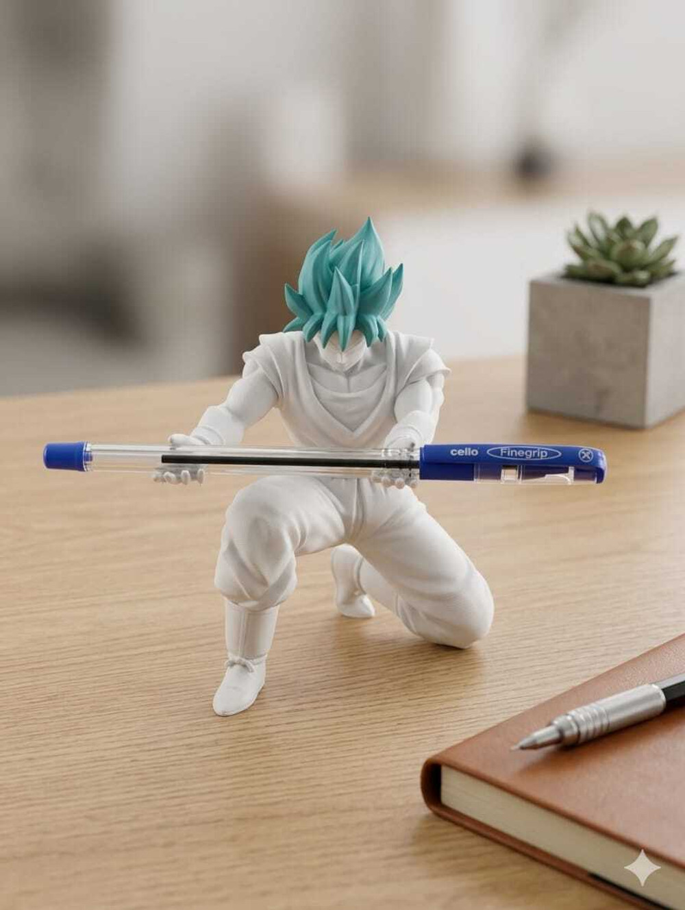 DeskForge 1 Compartments Saiyan Goku Pen Stand (Dragon Ball z) Pen Holder - Pen Holder thumbnail 5