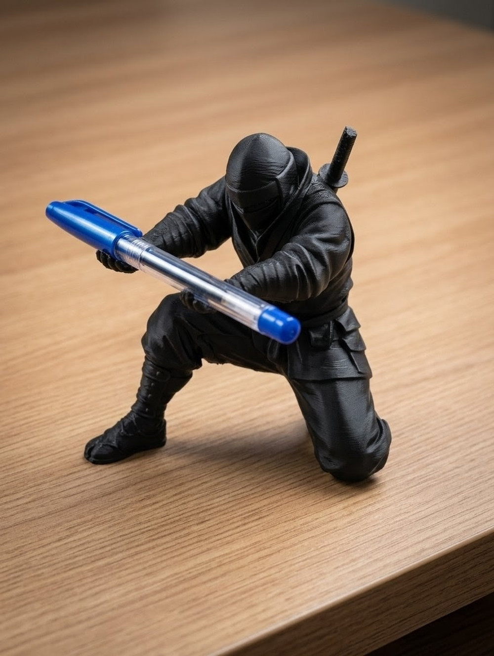 Ninja Warrior Pen Holder Action Figure BLK, 3D Printed Desk Organizer for Office and Study Table Decor : Amazon.in: Office Products thumbnail 3
