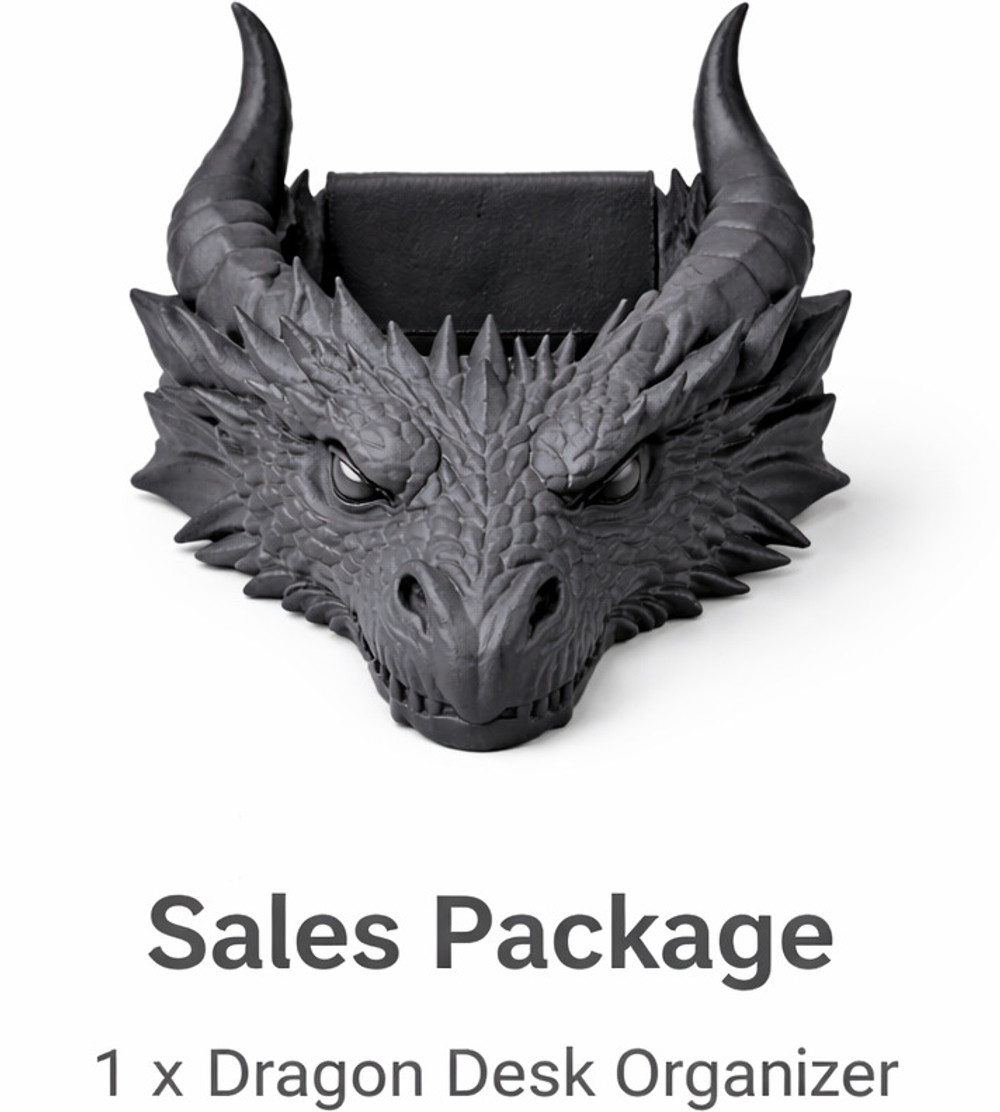 Dragon Head Storage Bow | 3D Printed Desk Tray for Home and Office thumbnail 4