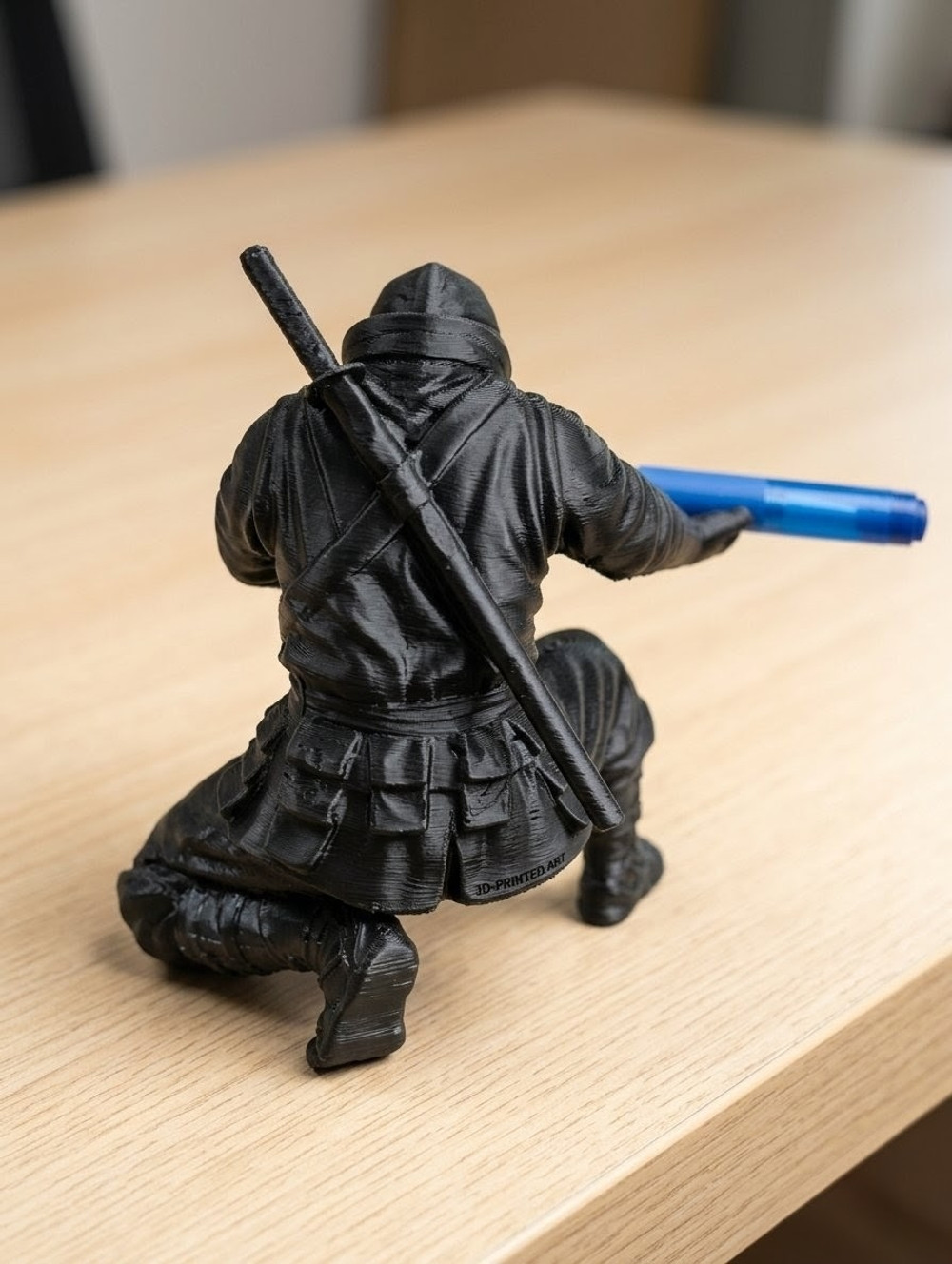 Ninja Warrior Pen Holder Action Figure BLK, 3D Printed Desk Organizer for Office and Study Table Decor : Amazon.in: Office Products thumbnail 4