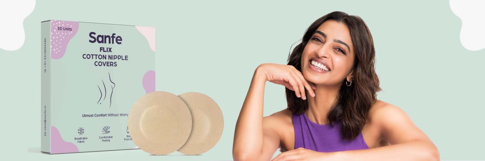 Sanfe Flix Cotton Nipple Covers, 10 Breathable Nipple Pasties, No Show Bra  For Women, Bra Brooch Price in India - Buy Sanfe Flix Cotton Nipple Covers, 10 Breathable Nipple Pasties