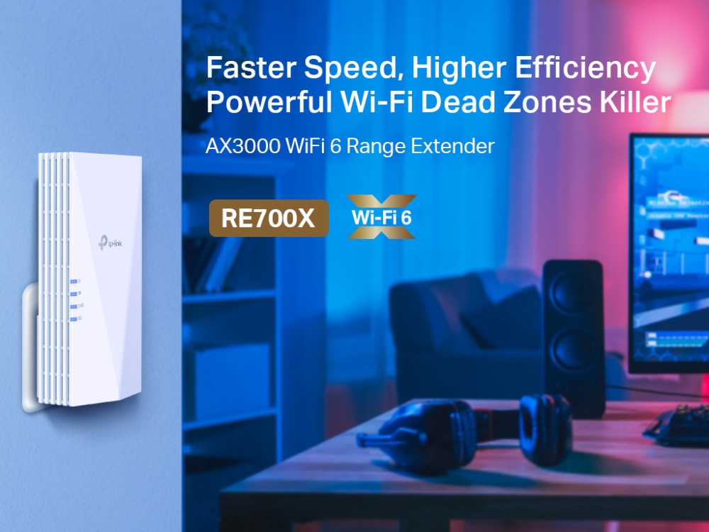 TP-Link RE700X(EU) WI-FI 6 Range Extender 3000 Mbps WiFi Range