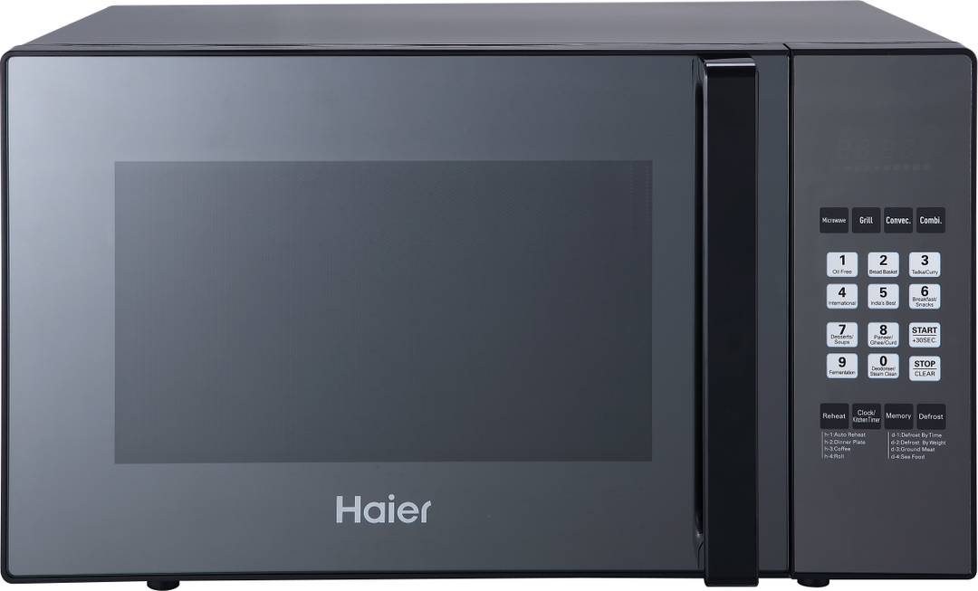 Haier 25 L 305 Auto Cook Menus Stainless Steel Cavity 4 Combination Cooking Functions Baking, Grilling, Reheating & Defrost Child Lock HIL2501CBSH Con