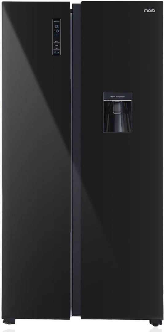 MarQ by Flipkart 566 L Frost Free Side by Side Refrigerator  with Glass Door (Black, 560GHSBMQ)