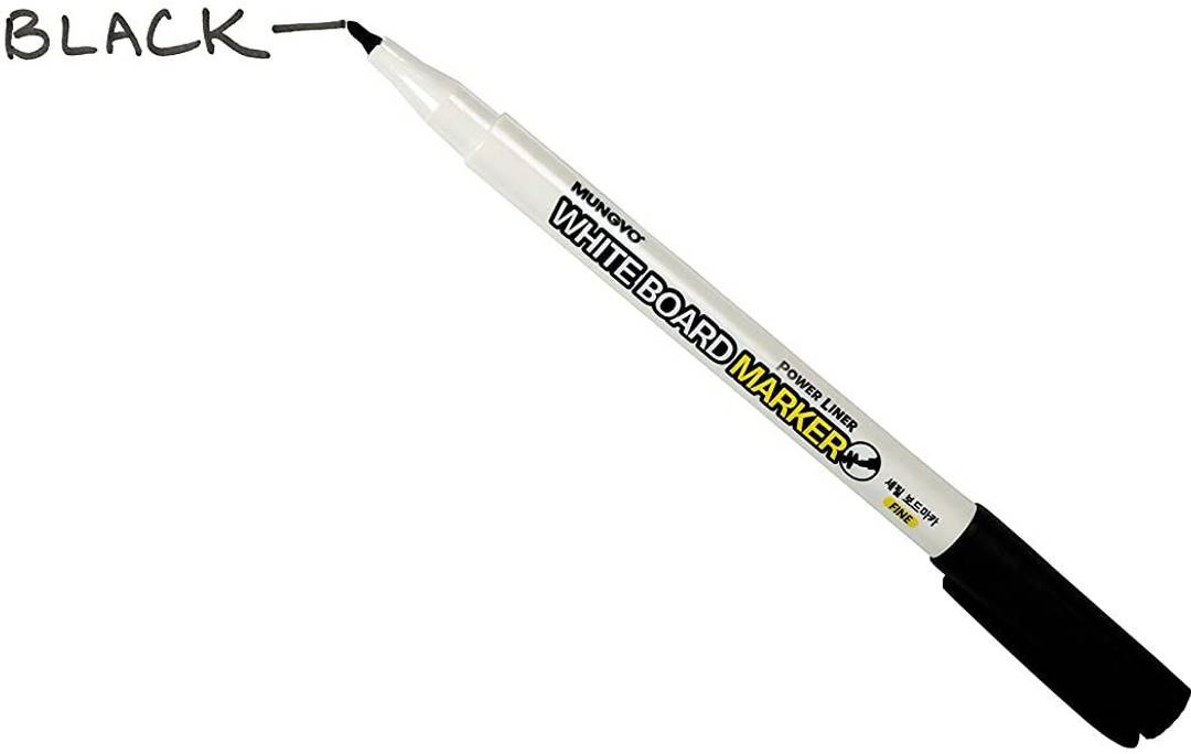 mungyo power liner white board marker fine point pack 12 black