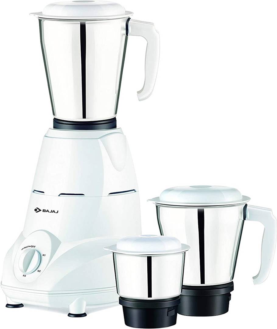 BAJAJ 500 W Mixer Grinder Rex | 3 Jars | White