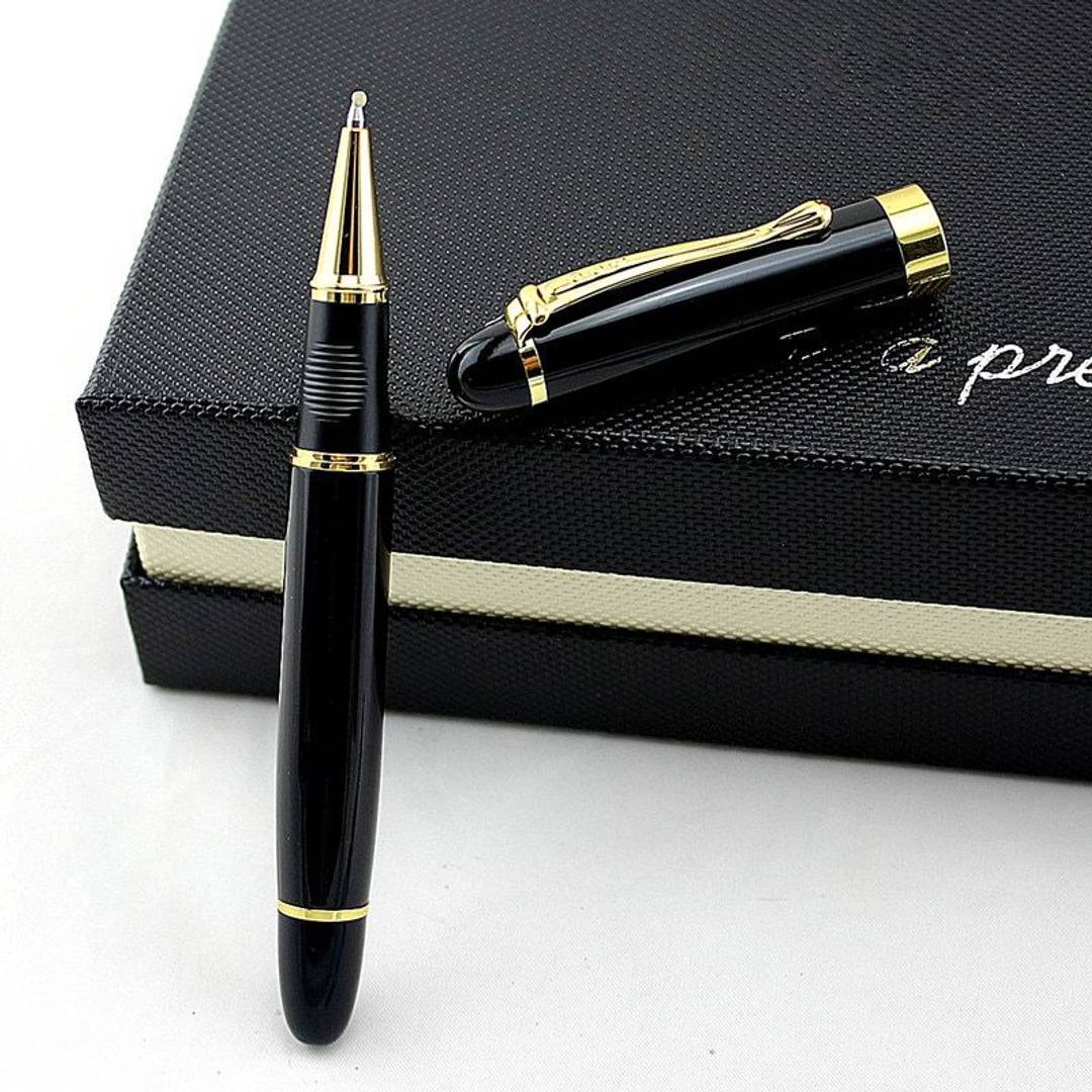Hayman 24 CT Gold Plated Premium Roller Ball Pen Ink Color - Blue
