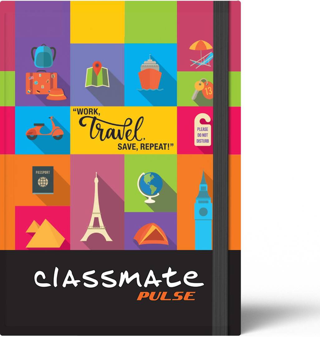 classmate pulse flexi planner hard cover 80 gsm a5 journal unruled 176 pages