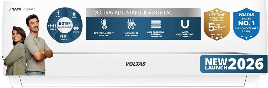 Voltas 2026 Model 1.5 Ton 3 Star Split Inverter AC (183INV CAV(45...more
