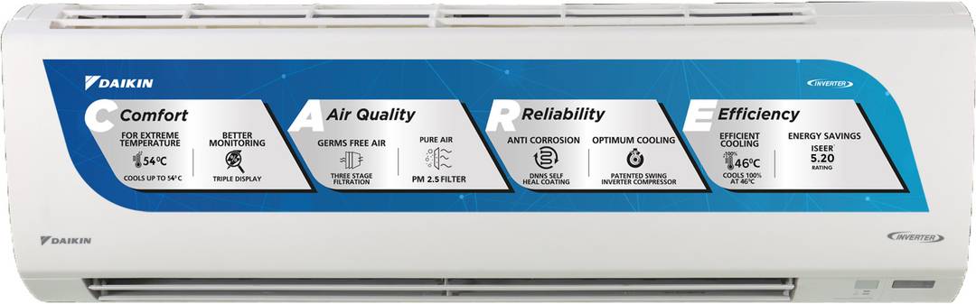 Daikin 2025 Model 1 Ton 5 Star Split Inverter AC ATKM35UV16WA 
 RKM35UV16WA, White