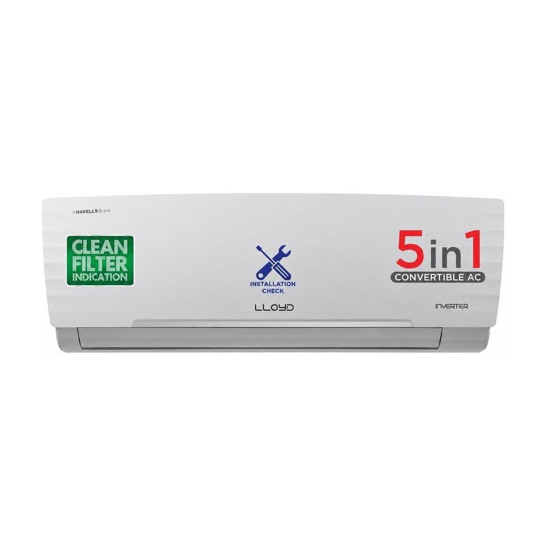 Lloyd 2025 Model 1.5 Ton 5 Star Split Inverter AC GLS18I5KWGGW, White