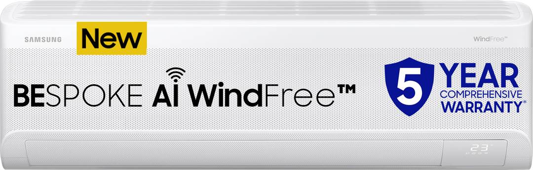 Samsung Bespoke AI 2025 Model 1.5 ton 3 Star Split WindFree Inverter with Wi-fi 5 Step Convertible Cooling & Energy saving, 120% expandable AC (AR60F1