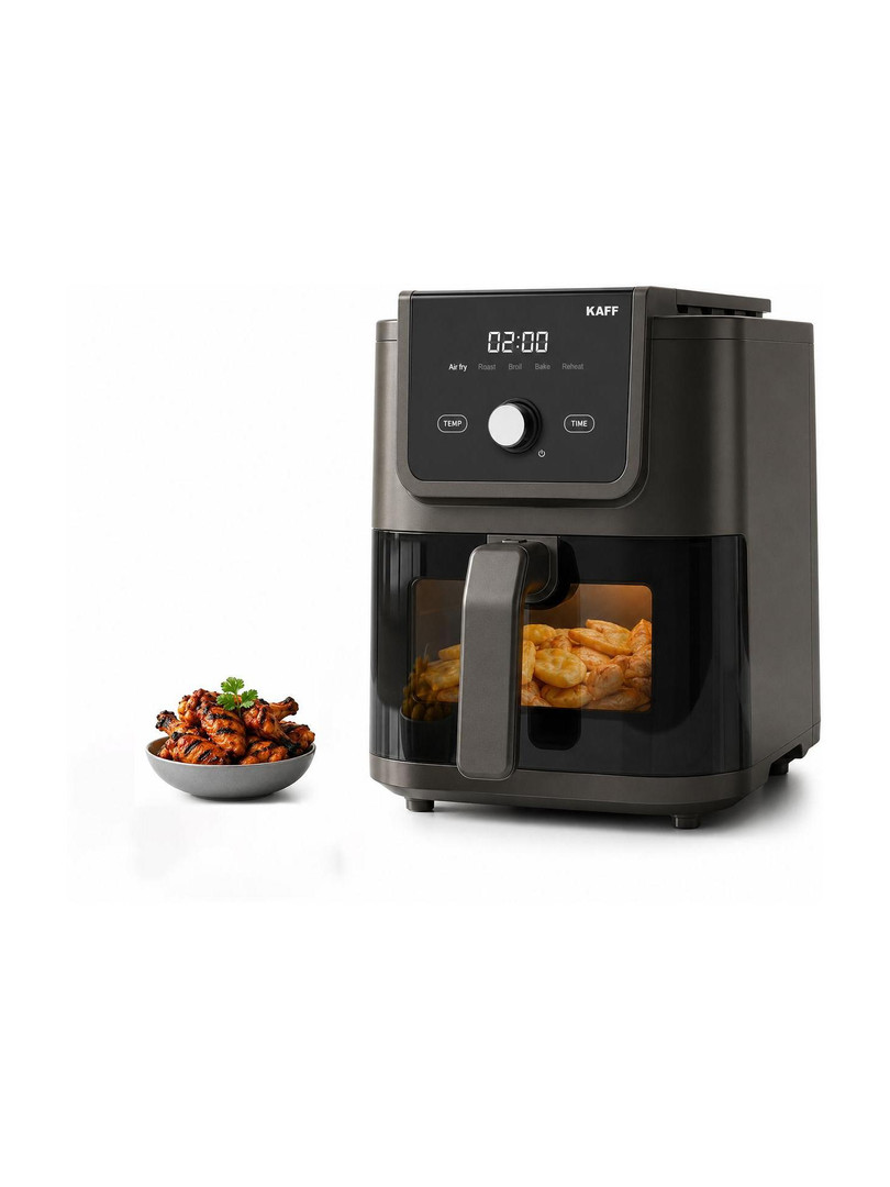 Kaff KFR5 1500 W | Rapid Air Technology for even distribution of heat and faster cooking |Touch control | 5 Preset Menu | Sleek Design with Premium Bl