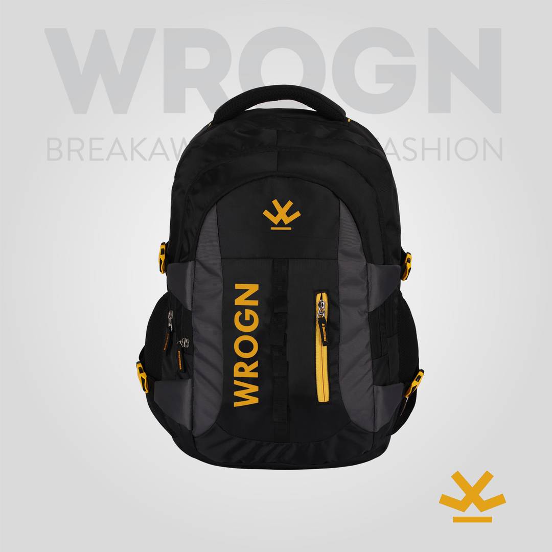 wrogn 3 compartments unisex backpack fits upto 16 inches laptop college bag school bag 45 l laptop