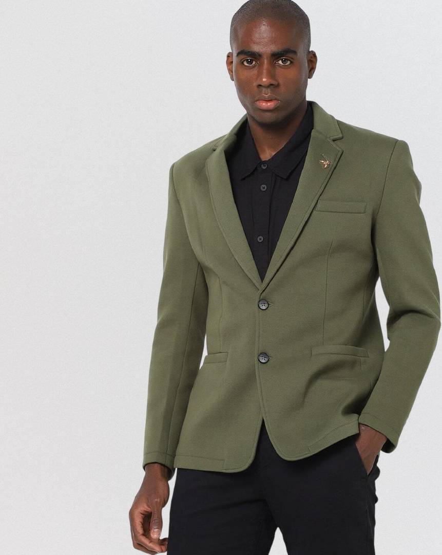 fort collins solid single breasted casual men blazer