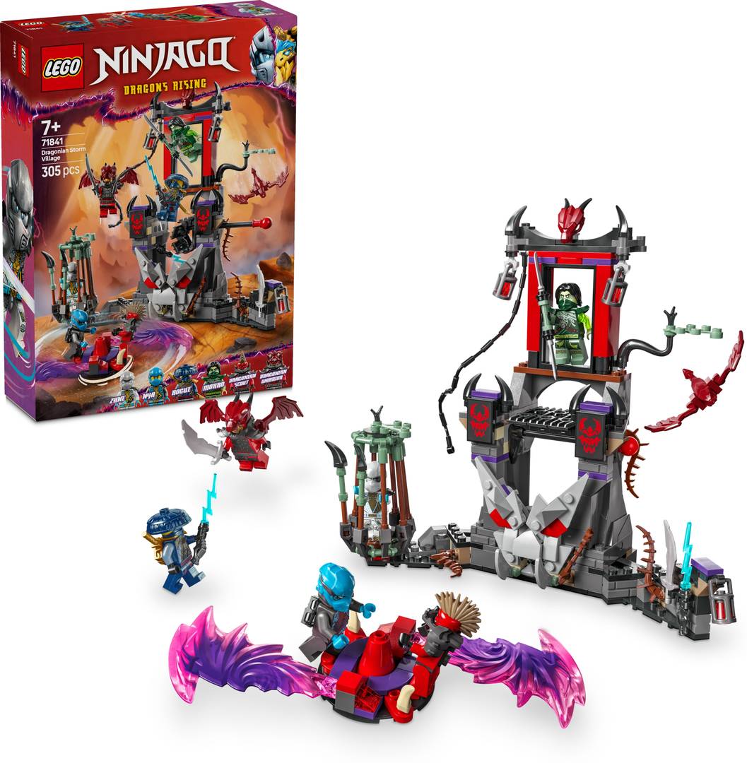 lego ninjago dragonian storm village battle arena toy playset 71841 building blocks