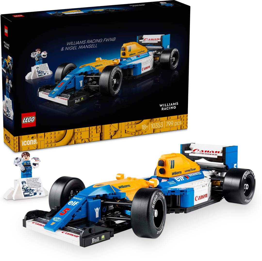 lego icons williams racing fw14b nigel mansell home office desk decor 10353