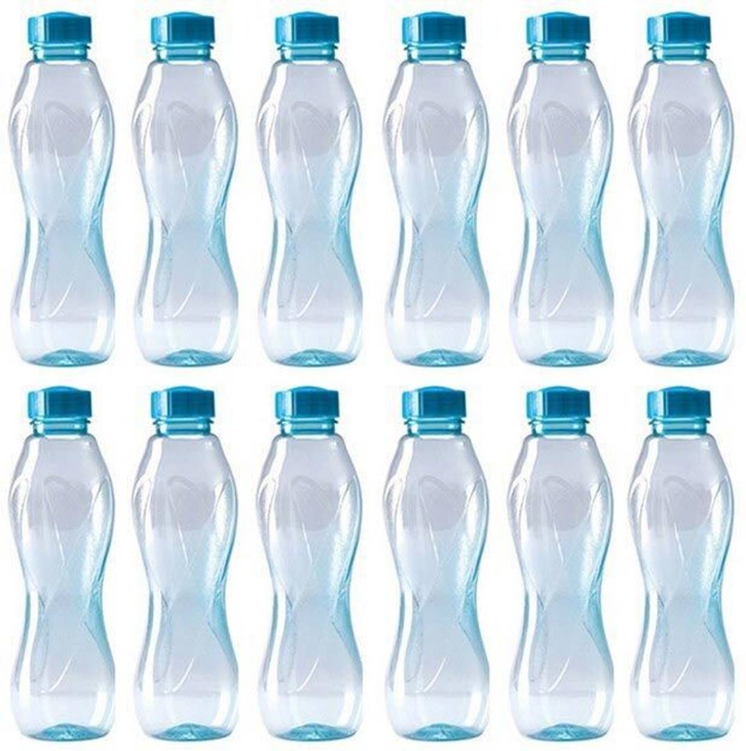 Oscar Blue 12 1000 ml PET Bottle (Pack of 12, Blue)