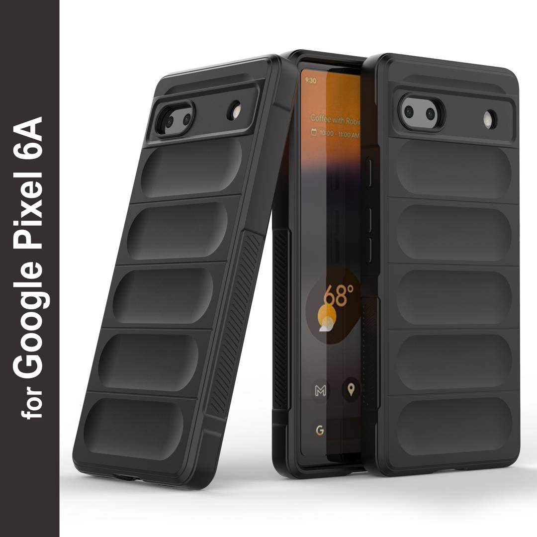 GLOBAL NOMAD Back Cover for Google Pixel 6A Black, Grip Case, Silicon, Pack of: 1