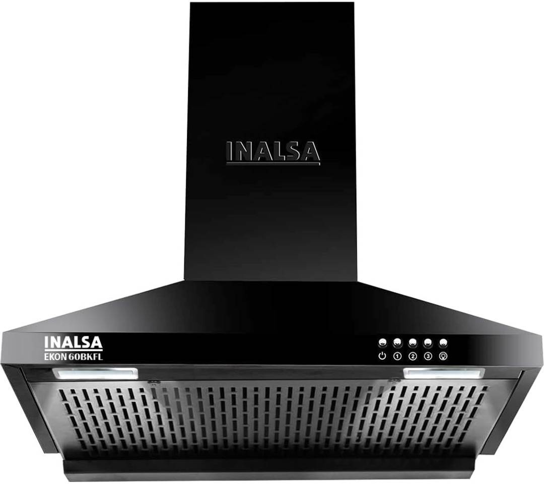 Inalsa EKON 60BKFL 1050 CMH 60 cm Chimney (Wall Mounted, Black)