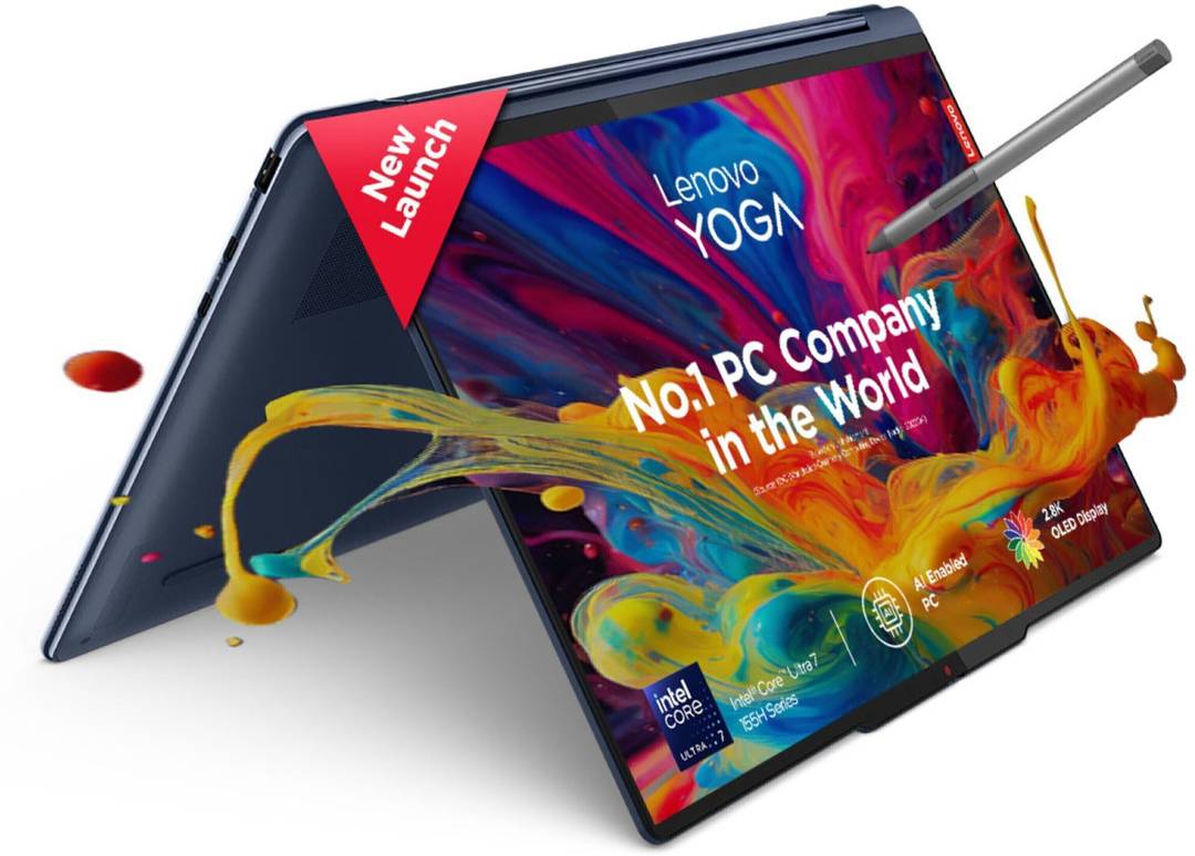 Lenovo Yoga AI PC with 1Yr ADP Intel Core Ultra 7 155H - (32 GB/1 TB SSD/Windows 11 Home) 14IMH9 2 in 1 Laptop 14 Inch, Cosmic Blue, 1.32 kg, With MS 