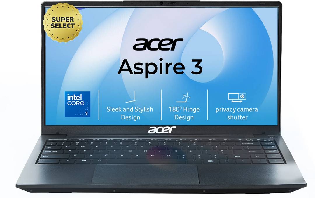 Acer Aspire 3 (i3 14th Gen) Intel Core 3 100U - (8 GB/256 GB SSD/Windows 11 Home) A324-53 Notebook 14 inch, Steel Gray, 1.45 kg, With MS Office