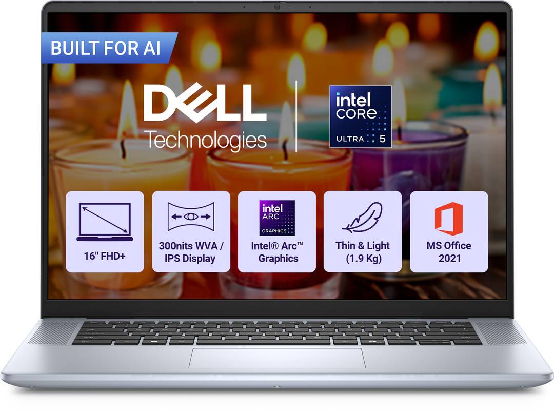 DELL Inspiron with Backlit Keyboard and Fingerprint Sensor Intel Core Ultra 5 125H - (16 GB/512 GB SSD/Windows 11 Home) Inspiron 16 Plus Laptop 16 Inc