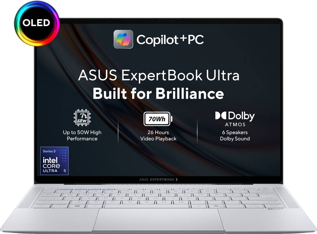 ASUS ExpertBook Ultra Copilot+ PC Intel Core Ultra 5 Series 3 325H - (16 GB/512 GB SSD/Windows 11 Home) B9406CAA-TG1334WS Thin and Light Laptop 14 inc