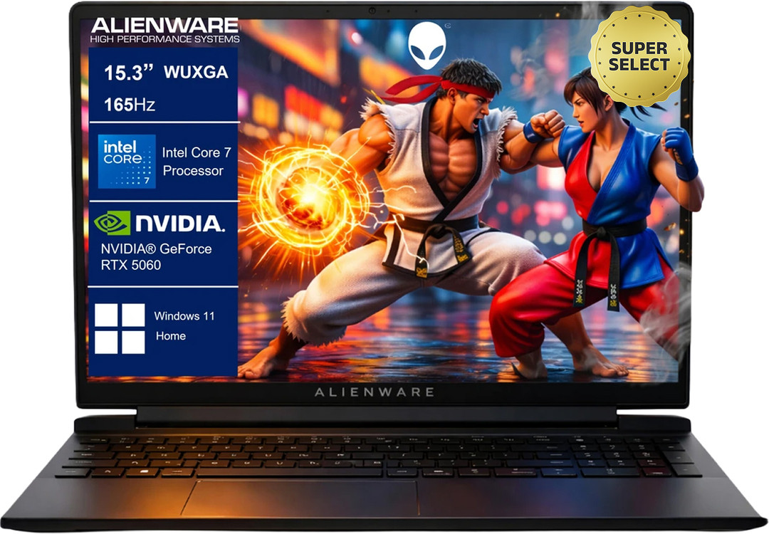 ডেল Alienware 15 Core 7 - (16 GB/512 GB SSD/Windows 11 Home/8 GB গ্ৰাফিক্স/NVIDIA GeForce RTX 5060/165 Hz) CAN15260CTO06MINO 15.3 inch, ক'লা, 2.25 kg,