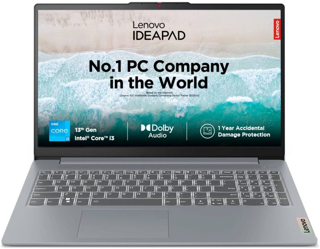 Lenovo IdeaPad Slim 3 Intel Core i3 13th Gen 1305U - (8 GB/512 GB SSD/Windows 11 Home) 15IRU8 Thin and Light Laptop (15.6 Inch, Arctic Grey, 1.62 kg, 
