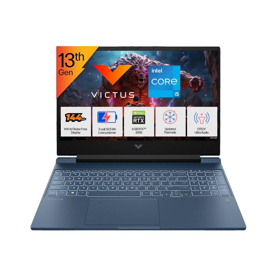HP Victus Intel Core i5 13th Gen 13420H - (16 GB/512 GB SSD/Windows 11 Home/4 GB Graphics/NVIDIA GeForce RTX 3050 A) 15-fa2191TX Gaming Laptop 15.6 In