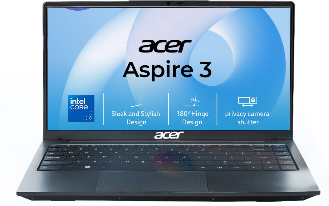 Acer Aspire 3 (i3 14th Gen) Intel Core 3 100U - (8 GB/512 GB SSD/Windows 11 Home) A324-53 Notebook 14 inch, Steel Gray, 1.45 kg