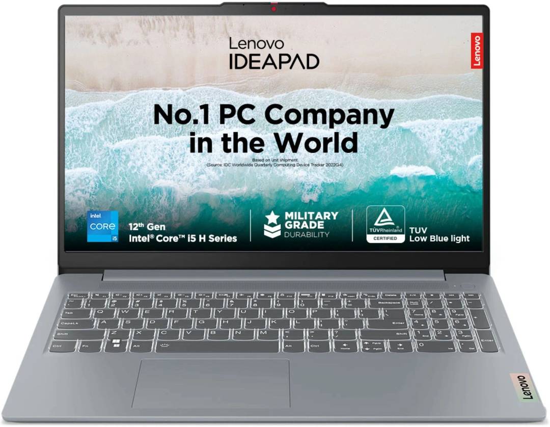 Lenovo IdeaPad Slim 3 Intel Core i5 12th Gen 12450H - (8 GB/512 GB SSD/Windows 11 Home) 15IAH8 Thin and Light Laptop 15.6 Inch, Arctic Grey, 1.62 Kg, 