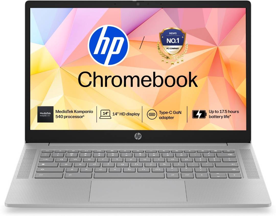 HP Chromebook MediaTek Kompanio 540 - (4 GB/128 GB SSD/Chrome OS) Chromebook 14a-nm0004MU Chromebook 14 inch, Modern Gray, 1.35 kg