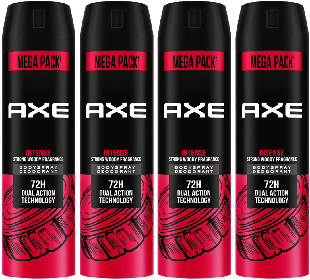 AXE Intense Body Spray  -  For Men (860 ml, Pack of 4)