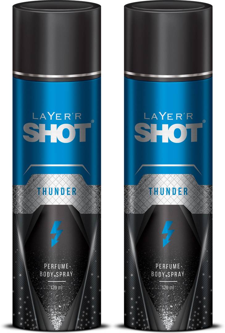layer r shot thunder deodorant spray men