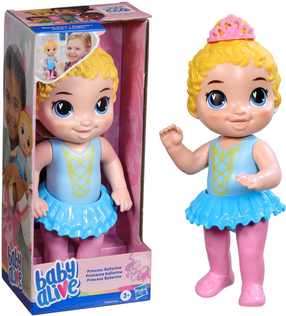 Baby Alive Princess Ballerina Blonde Hair Baby Doll, Age 3+ Unisex, 10.25 Inches