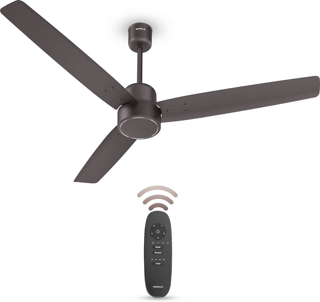 HAVELLS FAB|Remote Controlled|Low Noise|Upto 65% Energy Saving|Reverse Mode|30W with 3 Year Warranty BLDC Motor 1200 mm Ceiling Fan 5 Star | Cocoa Bro