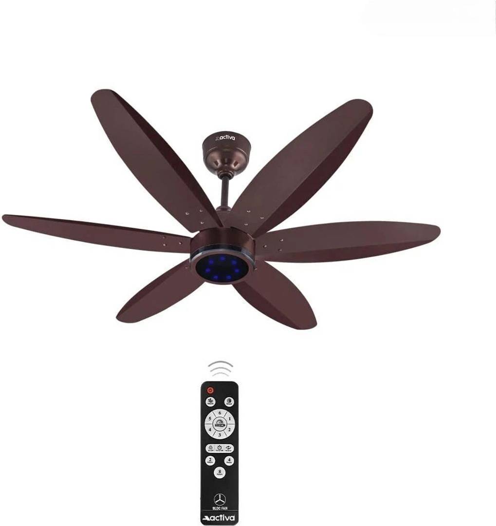 ACTIVA JETTA with 5 Year Warranty BLDC Motor with Remote 1200 mm Ceiling Fan (5 Star | Rusty Brown | Pack of 1)