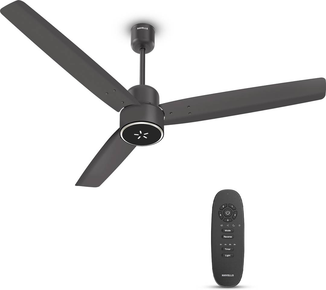 HAVELLS FAB ULED|LED Speed Indicator|Remote Controlled|Upto 65% Energy Saving with 3 Year Warranty BLDC Motor with Remote 1200 mm Ceiling Fan 5 Star |