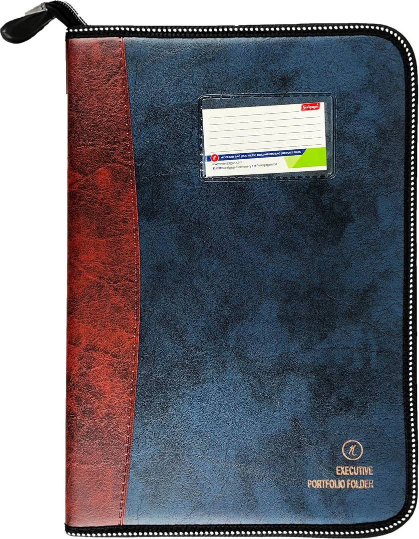 neelgagan cb 850 dual tone chain bag executive portfolio folder with 20 pockets leaves 38cm x 26 5cm