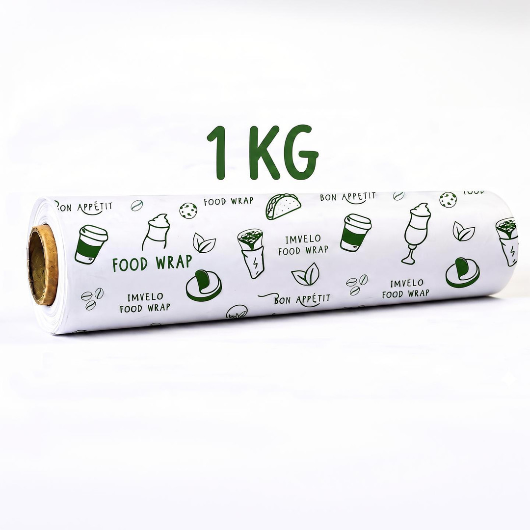 IMVELO Food Wrapping Butter Paper - Non-Stick, Reheatable, Food-Safe 1 Kg Paper Roll Paper Foil (120 m)