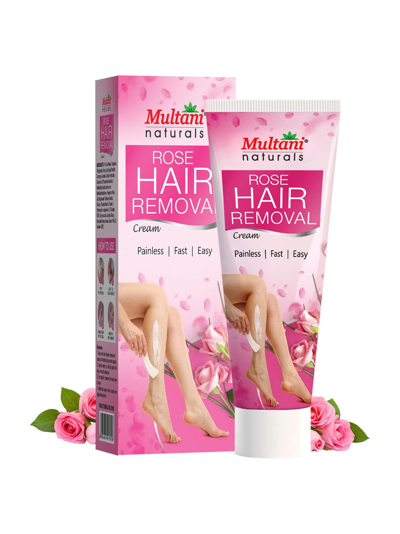 Multani naturals Rose Hair Removal Cream | Painless & Stripless - Cream 60 ml