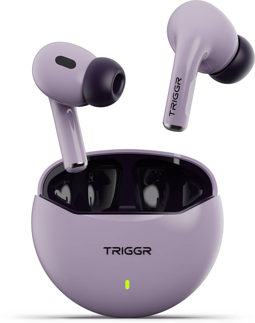 triggr rizz 40h playback spherical design 13mm drivers rich bass fast charging bluetooth